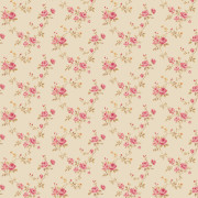 Papier peint vinyle sur intissé Tressage de Fleurs rouge beige - Miniatures - Lutèce - G67893