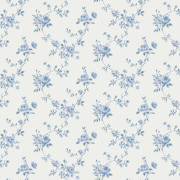 Papier peint vinyle sur intissé Tressage de Fleurs bleu - Miniatures - Lutèce - G67892