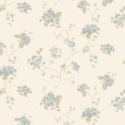 Papier peint vinyle sur intissé Hortensia bleu beige - Miniatures - Lutèce - G67865