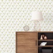 Papier peint vinyle sur intissé Tressage de Fleurs jaune Miniatures - Lutèce - G68732