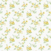 Papier peint vinyle sur intissé Tressage de Fleurs jaune Miniatures - Lutèce - G68732