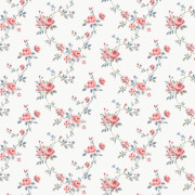 Papier peint vinyle sur intissé Tressage de Fleurs bleu rouge - Miniatures - Lutèce - G68731