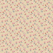 Papier peint vinyle sur intissé Mini Magnolia rouge taupe - Miniatures - Lutèce - G68724