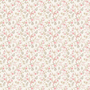 Papier peint vinyle sur intissé Oiseau Jardin rose taupe - Miniatures - Lutèce - G68717