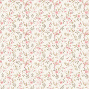 Papier peint vinyle sur intissé Oiseau Jardin rose taupe - Miniatures - Lutèce - G68717