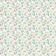 Papier peint vinyle sur intissé Oiseau Jardin rose bleu - Miniatures - Lutèce - G68714