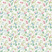 Papier peint vinyle sur intissé Oiseau Jardin rose bleu - Miniatures - Lutèce - G68714