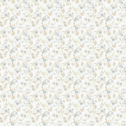 Papier peint vinyle sur intissé Oiseau Jardin taupe bleu - Miniatures - Lutèce - G68713