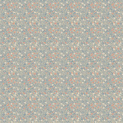 Papier peint vinyle sur intissé Mini Entrelacs Fleuri bleu beige rouge - Miniatures - Lutèce - G68710