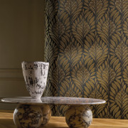 Papier peint intissé Gustav anthracite or - Isadora - Casamance - 74772854