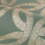 Papier peint intissé Etienne vert de gris or - Isadora - Casamance - 70692242
