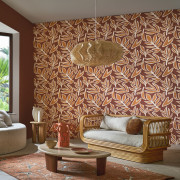 Papier peint vinyle sur intissé Lanzea terracotta safran - Lanzea - Casamance - 77640406