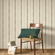 Papier peint vinyle sur intissé Variation vert sauge - Rituel - Casadeco - RITU201967297