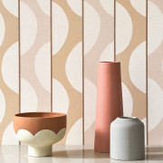 Papier peint vinyle sur intissé Neora rose nude - Rituel - Casadeco - RITU201944180