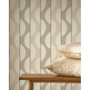 Papier peint vinyle sur intissé Neora beige sable - Rituel - Casadeco - RITU201942059