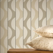 Papier peint vinyle sur intissé Neora beige sable - Rituel - Casadeco - RITU201942059