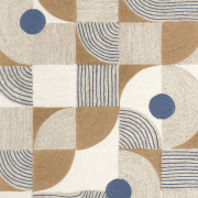 Papier peint vinyle sur intissé Elément bleu outremer - Rituel - Casadeco - RITU201926309