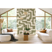 Panoramique vinyle sur intissé Tikal kaki - 200X310cm - Rituel - Casadeco - RITU202157104