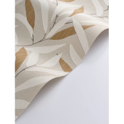 Papier peint vinyle sur intissé Alba beige lin - Rituel - Casadeco - RITU201951357