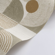 Papier peint vinyle sur intissé Elément vert sauge - Rituel - Casadeco - RITU201927235