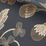Papier peint intissé Hippolyte noir doré - Isadora - Casamance - 70450916