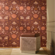 Papier peint intissé Hippolyte bordeaux cuivré - Isadora - Casamance - 70450814