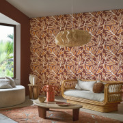 Papier peint vinyle sur intissé Tisaro terracotta - Lanzea - Casamance - 75482854