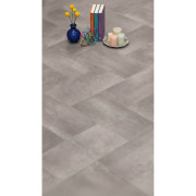 Sol PVC - Bilbao 592 - Carrelage gris chevron - Start - IVC - rouleau 3M