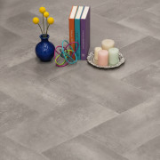Sol PVC - Bilbao 592 - Carrelage gris chevron - Start - IVC - rouleau 3M
