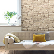 Papier peint vinyle sur intissé Stone Wall mur de pierre - Nomad - Grandeco - 115403