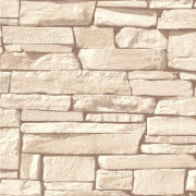 Papier peint vinyle sur intissé Stone Wall mur de pierre - Nomad - Grandeco - 115403
