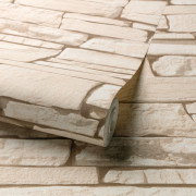 Papier peint vinyle sur intissé Stone Wall mur de pierre - Nomad - Grandeco - 115403