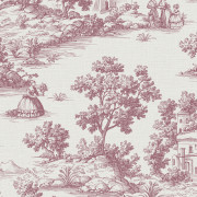 Papier peint intissé Toile de Jouy paysage bordeaux - Aristide - Lutèce - 3858-5