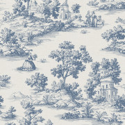 Papier peint intissé Toile de Jouy paysage bleu - Aristide - Lutèce - 3858-3