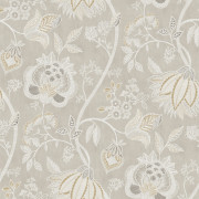 Papier peint intissé Fleur Indienne grège - Aristide - Lutèce - 3852-5