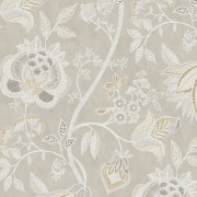 Papier peint intissé Fleur Indienne grège - Aristide - Lutèce - 3852-5