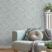 Papier peint intissé Fleur Indienne bleu ciel - Aristide - Lutèce - 3852-4