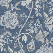 Papier peint intissé Fleur Indienne bleu - Aristide - Lutèce - 3852-3