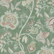 Papier peint intissé Fleur Indienne vert - Aristide - Lutèce - 3852-1