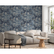 Papier peint intissé Feuillage Tapisserie bleu - Aristide - Lutèce - 3850-3