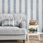 Papier peint intissé Large Rayure Plumetis bleu - Aristide - Lutèce - 487-5
