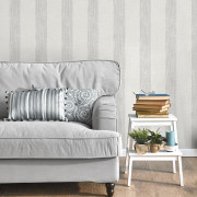 Papier peint intissé Large Rayure Plumetis gris - Aristide - Lutèce - 487-4