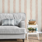 Papier peint intissé Large Rayure Plumetis rose - Aristide - Lutèce - 487-3