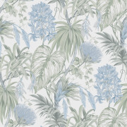 Papier peint intissé Fleur Tropicale bleu clair - Aristide - Lutèce - 482-2