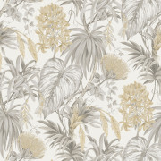 Papier peint intissé Fleur Tropicale gris beige - Aristide - Lutèce - 482-1