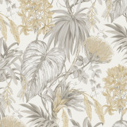 Papier peint intissé Fleur Tropicale gris beige - Aristide - Lutèce - 482-1