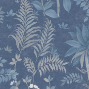 Papier peint intissé Branché Fleuri bleu - Aristide - Lutèce - 480-5