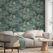 Papier peint intissé Feuillage Tapisserie vert - Aristide - Lutèce - 3850-1
