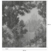 Panoramique vinyle sur intissé Aurore gris - 265X280cm - Panoramag - Lutèce - 56220209p