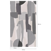 Panoramique vinyle sur intissé Nuance gris - 159X280cm - Panoramag - Lutèce - 56240309p